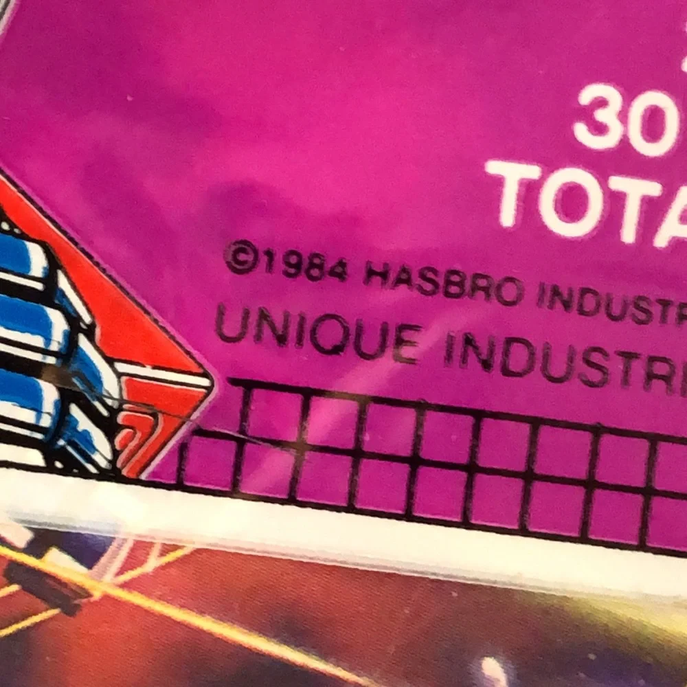 Transformers Wrapping Paper 1984 Optimus Prime in Package Vintage Transformer